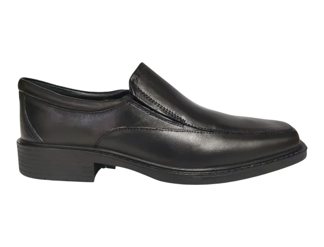 Esse Comfort Men's Leather Wide Width Moc Toe Slip-On - Black - view 3