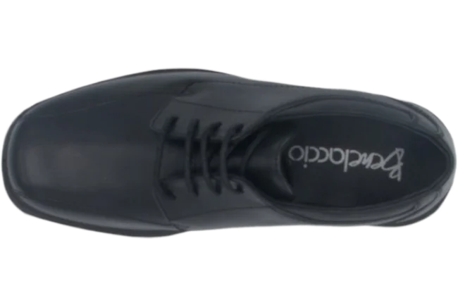 Benelaccio Boys' Leather Bicycle Toe Lace-Up Dress Shoes - Black - view 7