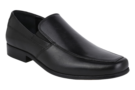Esse Comfort Men's Leather Moc Toe Loafer - Black